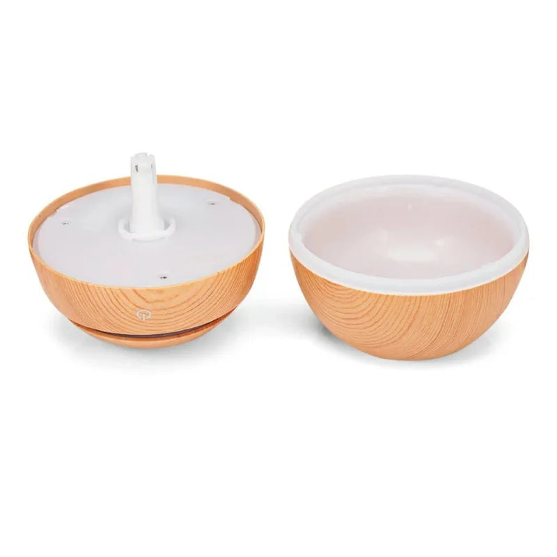Mini Umidificador e Aromatizador de Ar Tipo Madeira – Elegância, Bem-estar e Conforto – CompraSmart™