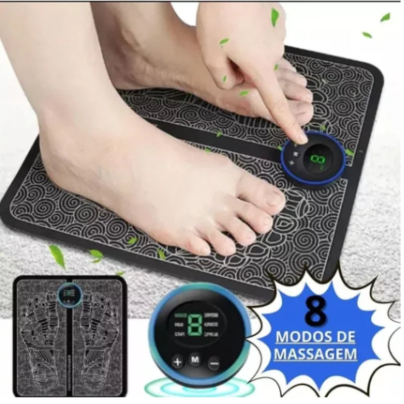 Massageador Elétrico EMS para Pés, Pernas e Pulso – Relaxamento e Alívio de Dores – CompraSmart™