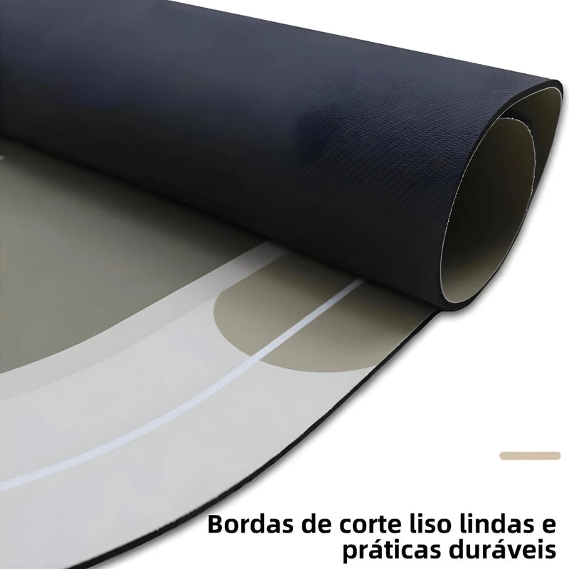 Tapete Oval Absorvente de Banheiro Secagem Rápida Antiderrapante – CompraSmart™