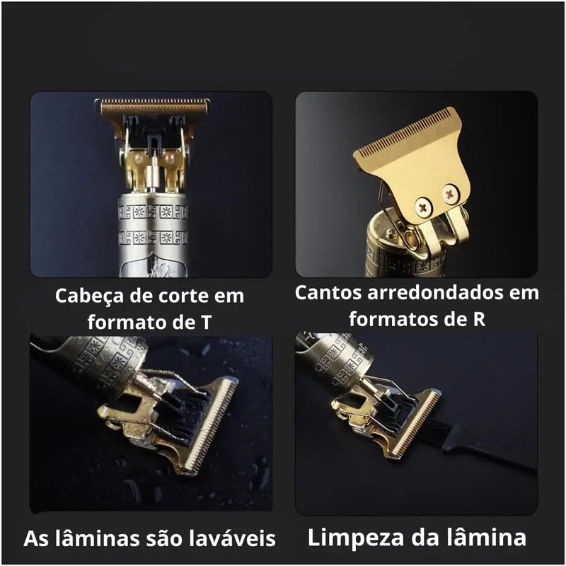 Máquina de Cortar Cabelo Profissional Dragão Recarregável – Alta Precisão e Potência – CompraSmart™