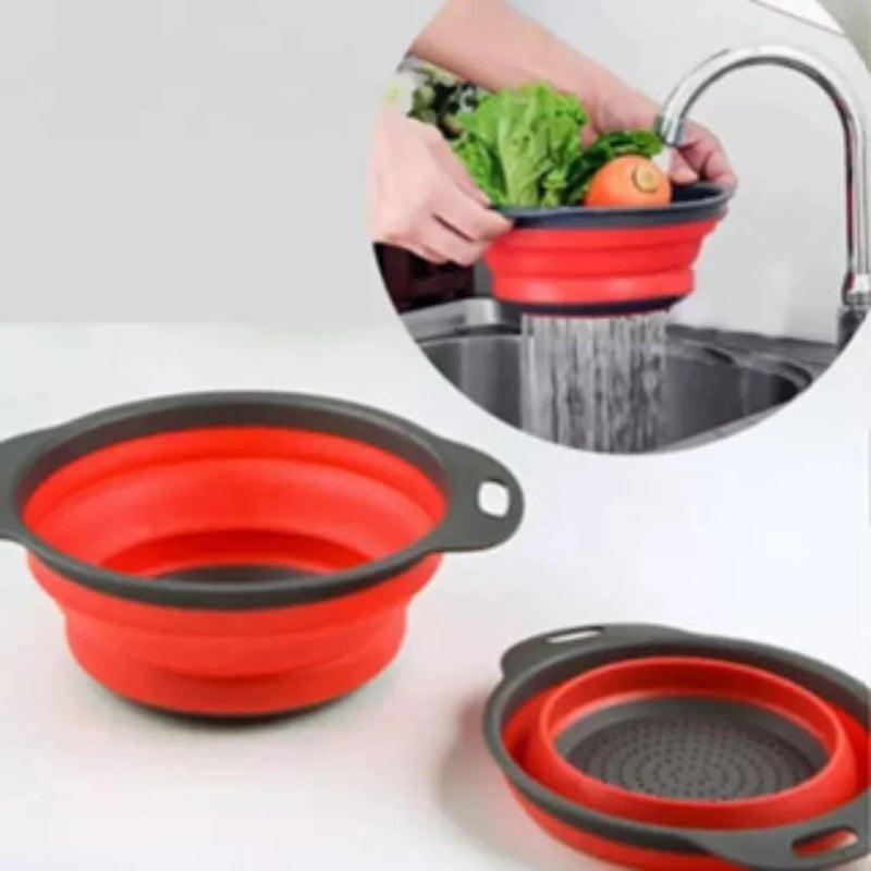 Escorredor Retrátil em Silicone com Alças – CompraSmart™