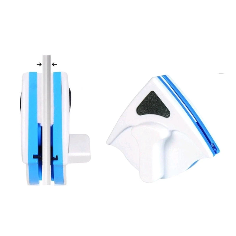 Limpa Vidros Magnético Dupla Face com Rodo e Esponja – CompraSmart™