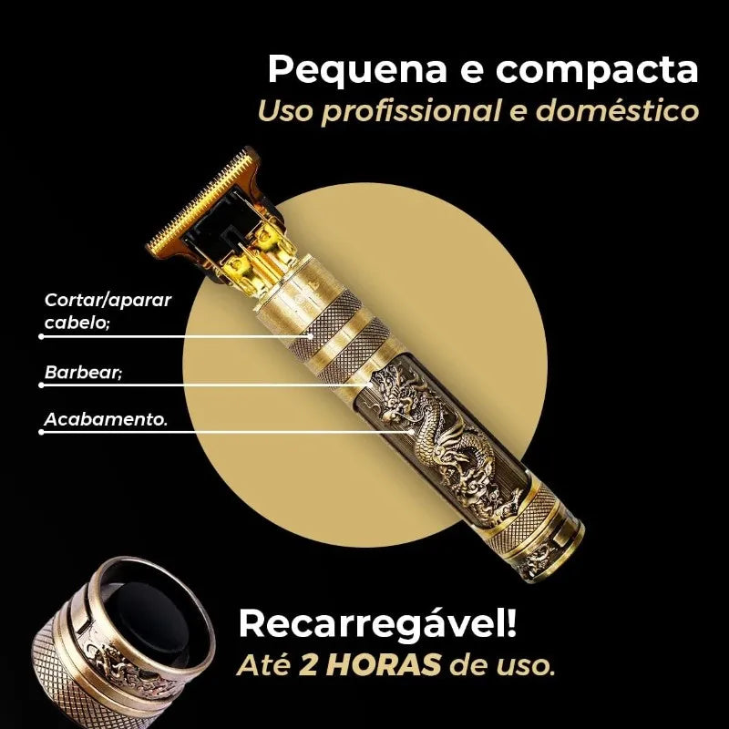 Máquina de Cortar Cabelo Profissional Dragão Recarregável – Alta Precisão e Potência – CompraSmart™