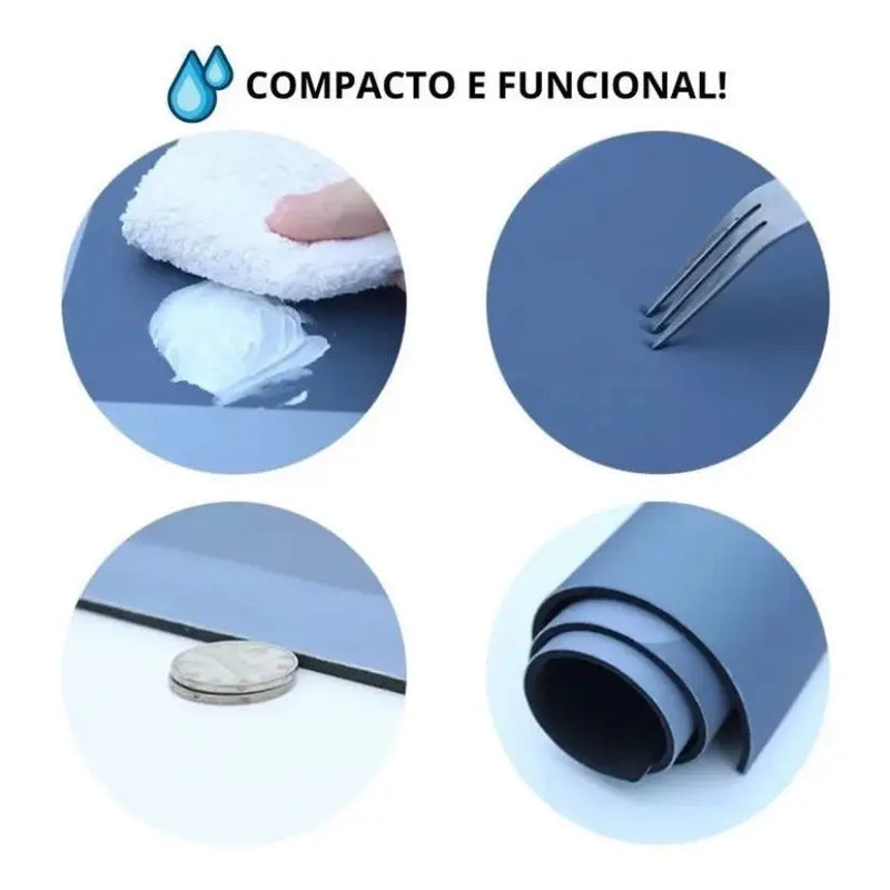 Tapete Oval Absorvente de Banheiro Secagem Rápida Antiderrapante – CompraSmart™