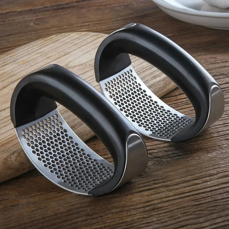 Espremedor de Alho Inox Manual – Triturador Prático e Resistente para Cozinha – CompraSmart™
