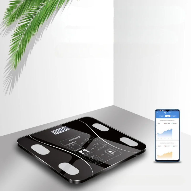 Balança Digital Corporal de Bioimpedância Bluetooth – 17 Indicadores no Celular até 180kg – CompraSmart™