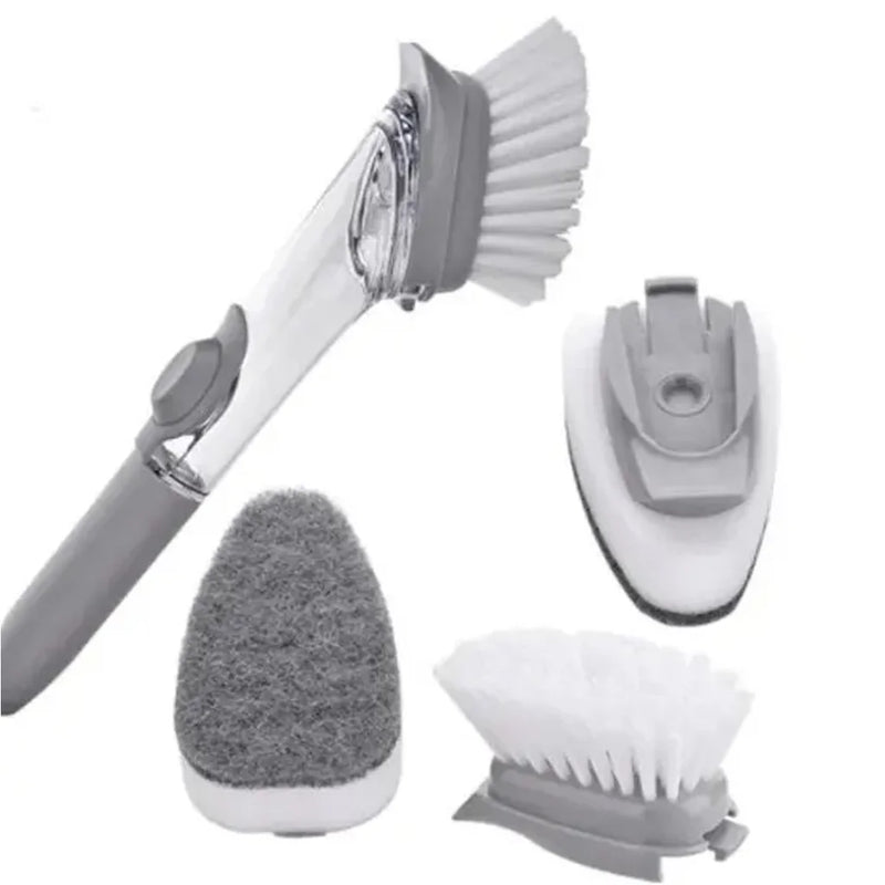 Escova de Limpeza 2 em 1 com Dispenser de Detergente – CompraSmart™