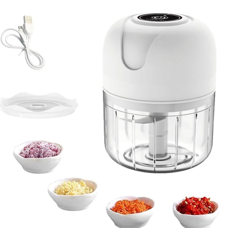Mini Processador Elétrico Recarregável 250ml – Praticidade na Cozinha – CompraSmart™