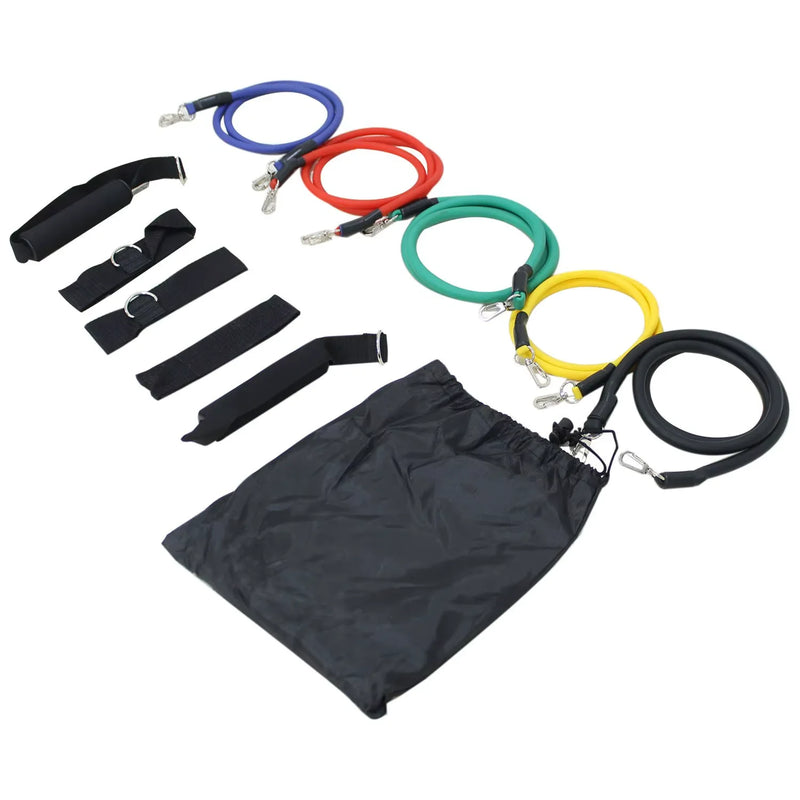 Kit 11 Elásticos Extensores – Treino Funcional, Academia em Casa e Musculação – CompraSmart™