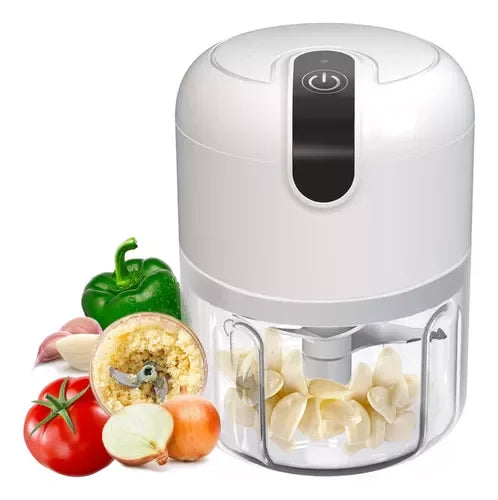 Mini Processador Elétrico Recarregável 250ml – Praticidade na Cozinha – CompraSmart™