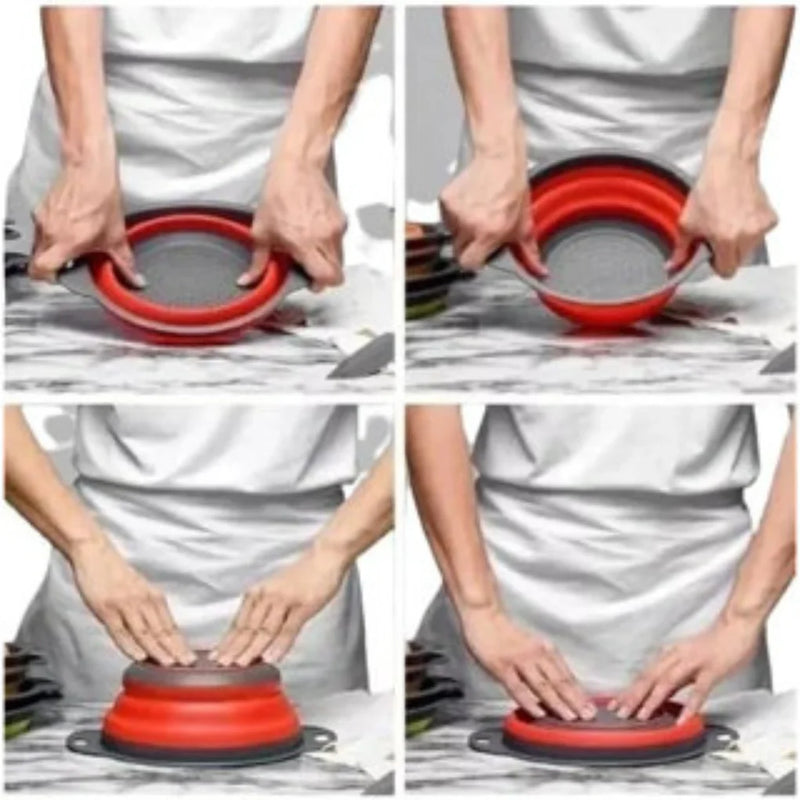 Escorredor Retrátil em Silicone com Alças – CompraSmart™