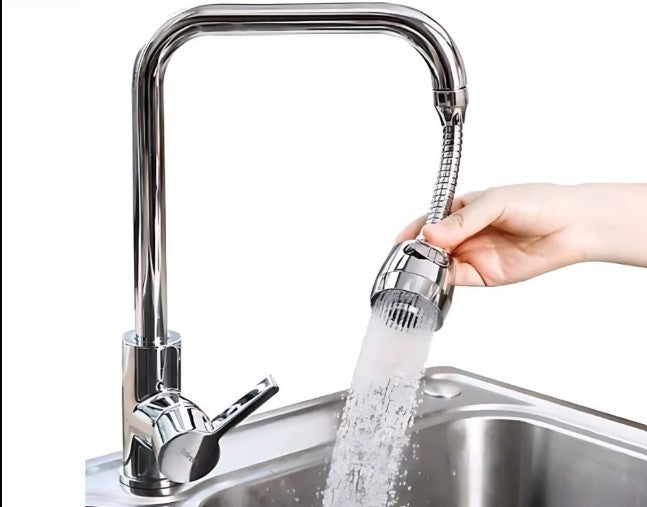 Bico Extensor para Torneira 360º com Botão Jato Reto ou Chuveirinho – Economia e Praticidade na Cozinha – CompraSmart™