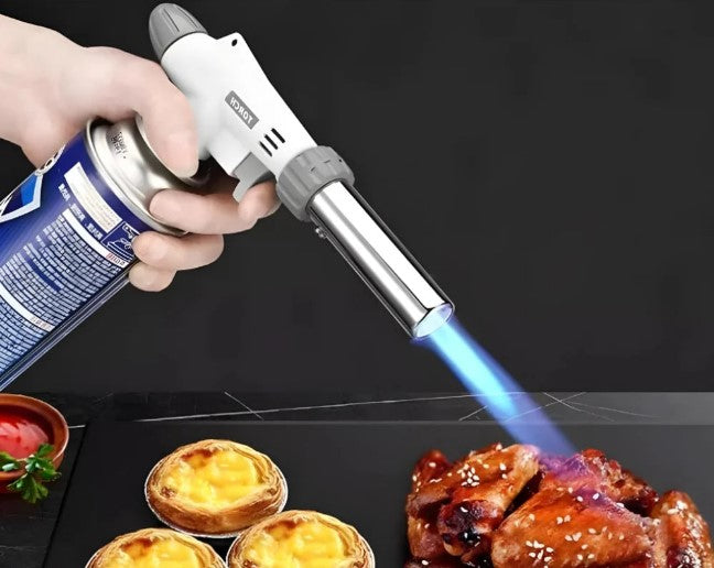 Maçarico Culinário Profissional Recarregável até 1300°C – Alta Precisão e Potência – CompraSmart™