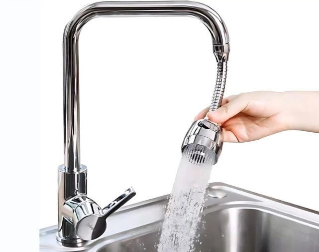 Bico Extensor para Torneira 360º com Botão Jato Reto ou Chuveirinho – Economia e Praticidade na Cozinha – CompraSmart™