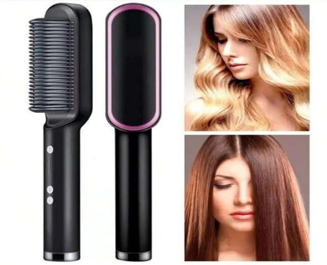 Conjunto Alisador de Cabelo 2 em 1 com Pente Aquecimento Rápido – Profissional Multifuncional – CompraSmart™