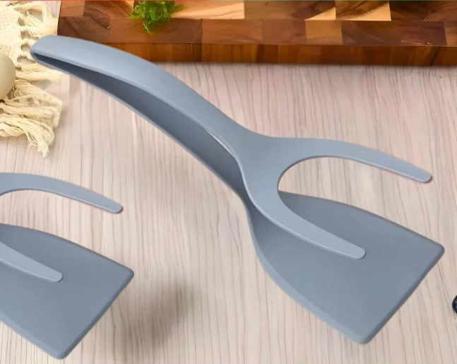 Espátula de Nylon Cinza Multiuso – Para Ovos, Panquecas, Tapiocas e Omeletes – CompraSmart™