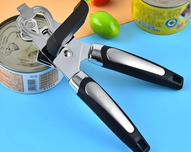 Abridor de Latas e Garrafas 3 em 1 em Aço Inox Profissional – CompraSmart™
