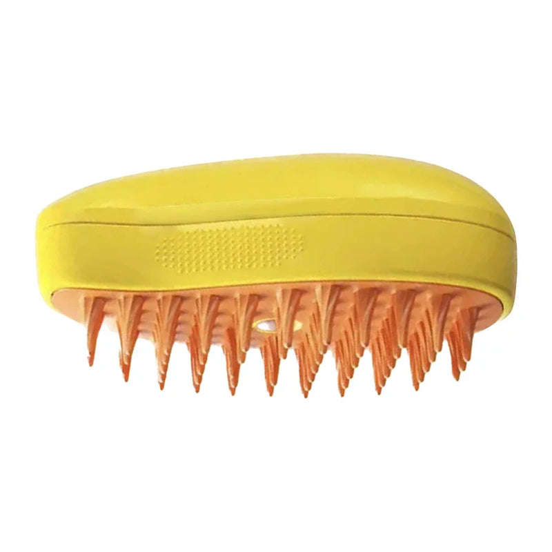 Escova Elétrica a Vapor para Gatos e Cães – 3 em 1 Massagem, Limpeza e Remoção de Pelos – CompraSmart™