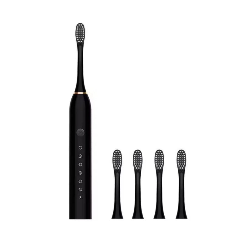 Escova De Dentes Elétrica IPX7 Ultrassônica com Cabeça Substituível – Limpeza Profunda e Tecnologia Inteligente! CompraSmart™