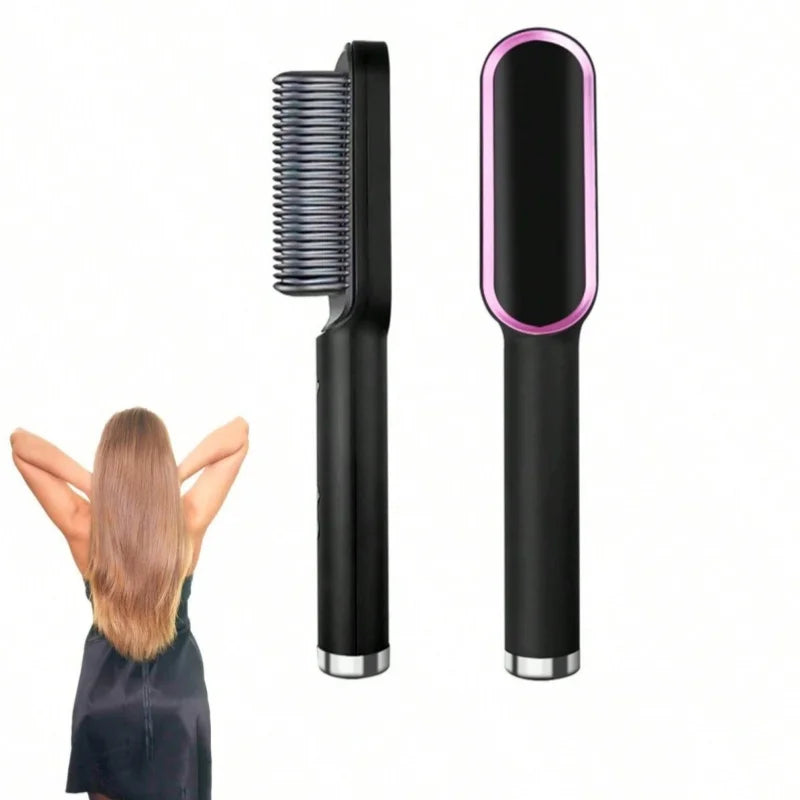 Conjunto Alisador de Cabelo 2 em 1 com Pente Aquecimento Rápido – Profissional Multifuncional – CompraSmart™