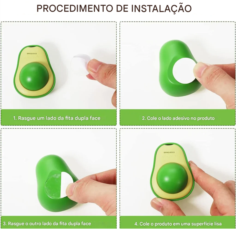 Abacate Pet Lambe Lambe com Catnip para Gatos – Diversão, Higiene e Relaxamento Natural – CompraSmart™